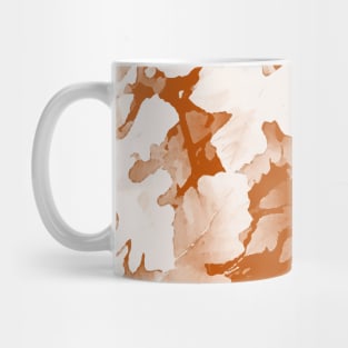 Fallen leaves, orange, pink, tan, fall, autumn, leaves, pattern, leaf, botanical, xmas, christmas, spring, holidays, summer, Mug